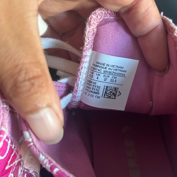 Converse ‘Not a Chuck’ Pink Two Tone High Top Sneakers - Picture 10 of 13